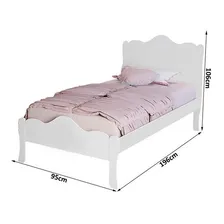 Berço cama da princesas nina solteiro para colchão 188x88 Foto mini 3