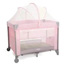 Berço Cercado Portátil Bebê Berço Sleep 18 kg Rosa Claro Voyage Foto  mini 1