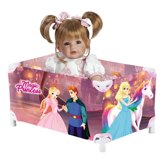 Berço Chiqueirinho Para Boneca Princesa Mágica 29x22x41cm Foto 1