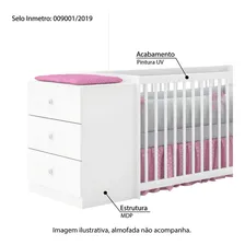 Ber莽o Com C么moda 3 Gavetas | M贸veis Estrela Cor Branco Foto mini 3