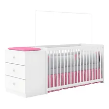 Ber莽o Com C么moda 3 Gavetas | M贸veis Estrela Cor Branco Foto mini 1