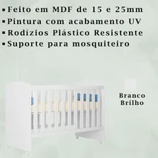 Berço Com Mosqueteiro Amore Cor Branco Foto mini 4