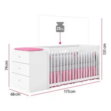 Berço Cômoda Gutti Com 3 Gavetas - Branco Foto mini  3