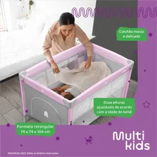 Berço Desmontável Multikids Baby Serene Azul Foto mini 2