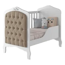 Berço E Mini Cama Permobili Harmonia Com Capitonê Branco Foto mini  2