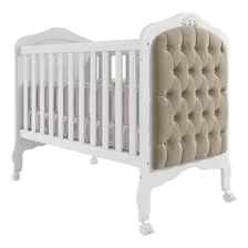 Berço E Mini Cama Permobili Harmonia Com Capitonê Branco Foto mini  3