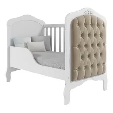 Berço E Mini Cama Permobili Harmonia Com Capitonê Branco Foto mini 4