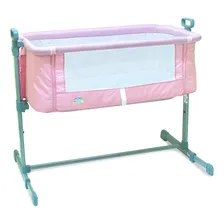 Berço Lateral Acoplado Side By Side Portátil Co-sleeper Baby Style Cor Rosa Foto  mini 1