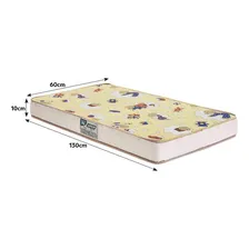 Berço Mini Cama Bala De Menta Com Colchão - Móveis Henn Cor Rústico/Branco Foto mini 4