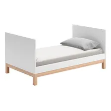 Berço Mini Cama Cozy - Branco Com Carvalho Foto mini  2