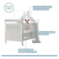Berço Mini Cama Slim 100% Mdf Branco Tigus Baby Foto mini  2