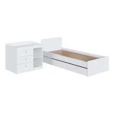 Berço Multifuncional Com Cama Auxiliar E Cômoda Branco Foto mini  3