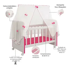 Berço Para Boneca Magia Brinquedo Infantil Criança Lymdecor Cor Branco Foto mini 4