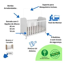Berço Peroba Uli Americano Branco Foto mini  3