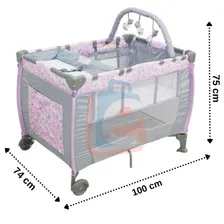 Berço Plus Cercado Desmontável Vira Chiqueirinho Baby Style Cor Borboleta Foto mini 3