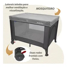 Berço Portátil Infantil Cercado Desmontável Com Mosquiteiro Foto mini 4