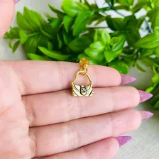 Berloque Bolsa De Mulher Banhado A Ouro 18k Premium Foto mini 3