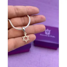Berloque Estrela De Davi Prata 925 Cor Prateado Foto mini 3