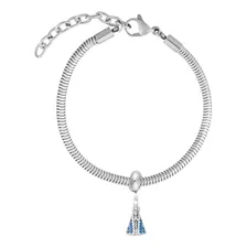 Berloque Nossa Senhora Aparecida Azul Prata 925 Foto mini 1