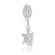 Berloque Prata 925 Verdadeira P/ Pulseira Tartaruga Proteção Foto  mini 1
