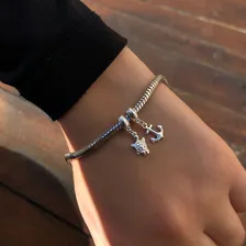 Berloque Prata 925 Verdadeira P/ Pulseira Tartaruga Proteção Foto mini 4