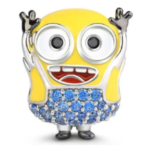 Berloque Separador Minions Prata 925 Foto 1