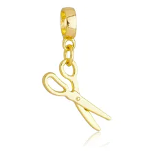Berloque Tesoura Banhado A Ouro 18k Premium Foto mini 1