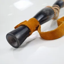 Berrante Longo Detalhe Couro Eva Marrom Babado Pontudo Foto mini 4