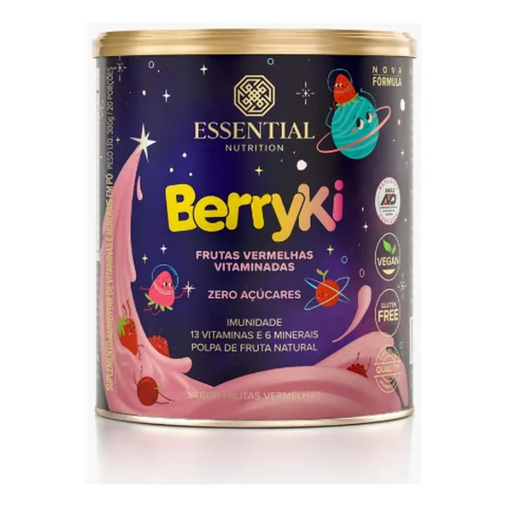 Berry Ki Essential Nutrition PolivitamÃnico E Minerais 300g Sabor BerryKi 300g Foto 1