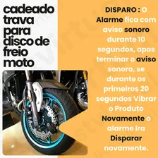 Bestbike Trava Cadeado De Moto Alarme P/ Motos Anti Roubo Trava De Disco Compatível Com Hornet Xj6 Cbr 600 Bmw 850 Cb1000r Honda Biz Bros160 Cg160 Pop110i Nxr160 Elite125 Cb300 Pcx160 Ybr150 Lander150 Foto mini  2