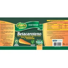 Betacaroteno 120 Cápsulas 500mg Unilife Foto mini 2