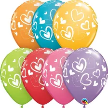 Bexiga - Balão Corações Sortidos 28cm Qualatex 10 Unidades Foto  mini 1