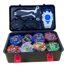 Beyblade Maleta 8 Beys + 3 Lançadores E Pegada Grip Foto mini 2