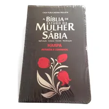 BĂblia De Estudo Da Mulher Sábia Letra Grande Harpa Preta Foto mini 1