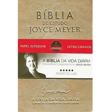 Bíblia De Estudo Joyce Meyer Letra Grande Dourada Foto  mini 1