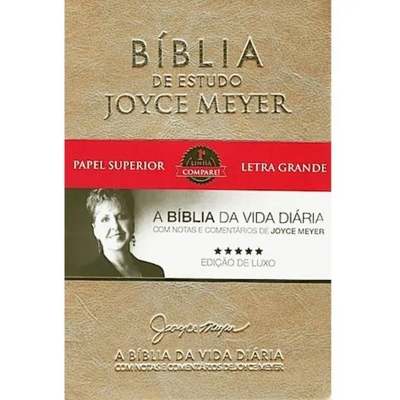 Bíblia De Estudo Joyce Meyer Letra Grande Dourada Foto 1