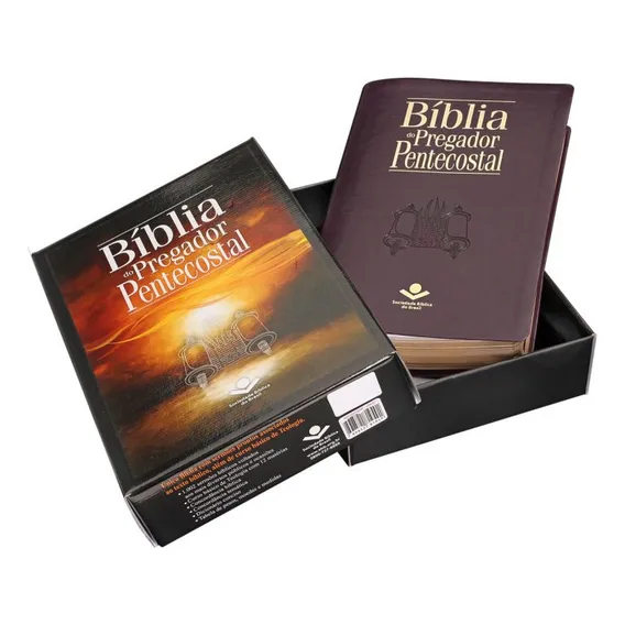 Bíblia Do Pregador Pentecostal Vinho +teologia+caixa Foto 1