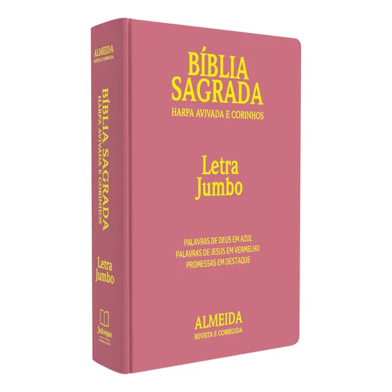 Bíblia Feminina Letra Gigante Extra Gigante Jumbo Rosa Foto 1