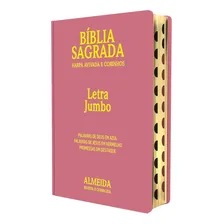 Bíblia Feminina Letra Gigante Extra Gigante Jumbo Rosa Foto mini  2