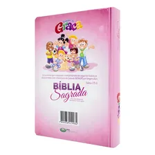 Bíblia Infantil Completa Da Turminha Da Graça Capa Rosa Foto mini 1
