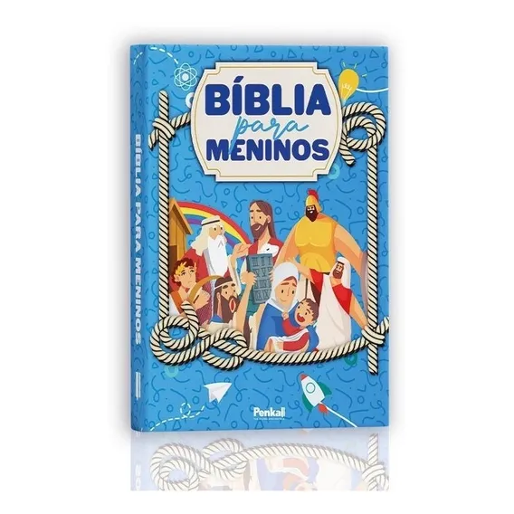 Bíblia Infantil Para Meninos + 200 Ilustrações | Azul Foto 1