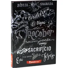 Bíblia Lettering Jesus Copy Oficial Capa Dura NVI Original Foto mini 4