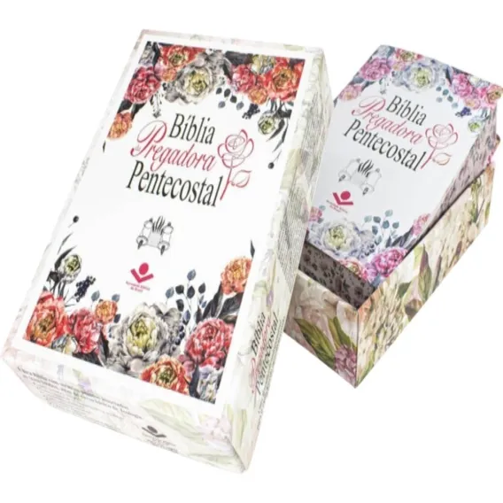 Bíblia Pregadora Pentecostal Floral Grande Com Índice Sbb Foto 1