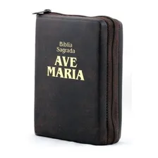 BĂblia Sagrada Ave Maria Tamanho MĂ©dio Com ZĂper Foto mini 1