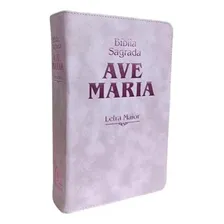 Bíblia Sagrada Católica Letra Grande Maior Rosa Ave Maria Foto mini 4