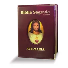 Bíblia Sagrada Ilustrada Letra Grande Luxo Ave Maria Foto mini 1