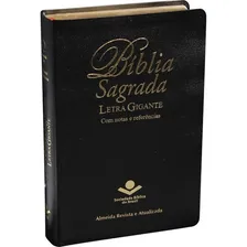 Biblia Sagrada Letra Gigante - Couro Preta - Sbb Foto mini 1