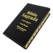 Biblia Sagrada Letra Gigante Luxo Popular - Preto - Com Harpa: Bíblia Sagrada Letra Gigante Preta, De João Ferreira De Almeida. Bíblia Sagrada, Vol. Único. Editorial Cpp, Tapa Dura En Português, 2021 Foto  mini 1