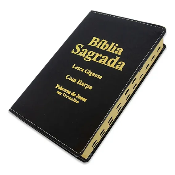 Biblia Sagrada Letra Gigante Luxo Popular - Preto - Com Harpa: Bíblia Sagrada Letra Gigante Preta, De João Ferreira De Almeida. Bíblia Sagrada, Vol. Único. Editorial Cpp, Tapa Dura En Português, 2021 Foto 1