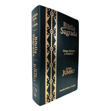 Bíblia Sagrada Letra Jumbo Harpa Avivada - Corinhos Preta Foto mini 1